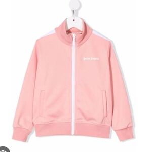 Palm Angels Light Pink Zip-Up Hoodie